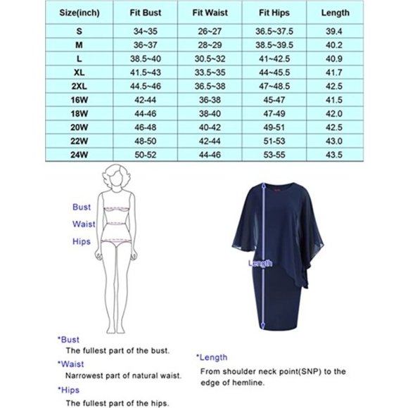 NEW - Stretchy Pencil Dress with Chiffon Overlay (XXL) - Picture 2 of 4